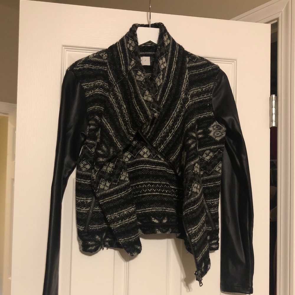 DOLCE VITA Jacket Size M Black Leather Faux